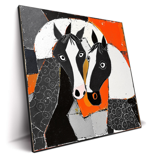 Two Horses - Abstract Cubism