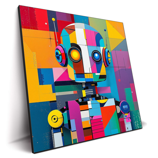 Robot Cubism Children's Art